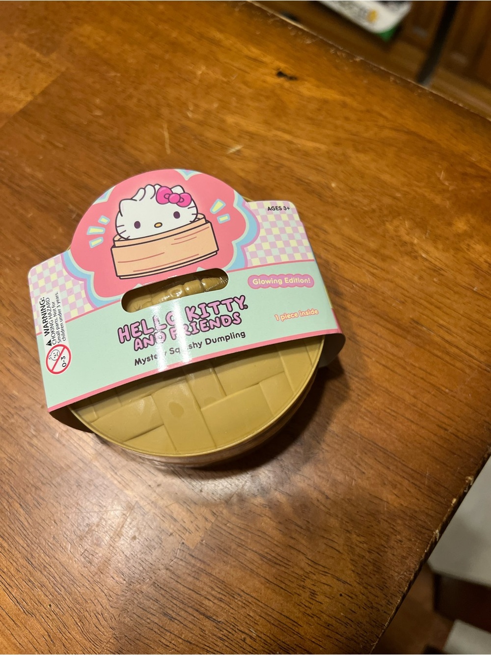 Hello Kitty Glowing Mystery Squishy Dumpling - Pink & Tan Packaging